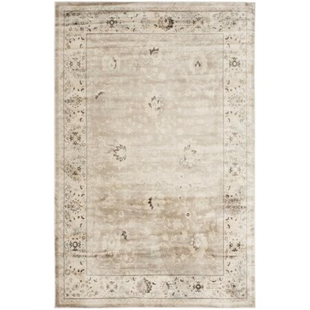 Safavieh Vintage Power Loomed Medium Rectangle Rug- Light Grey - Ivory- 5 Ft. 1 In. X 7 Ft. 7 In. VTG433D-5